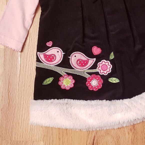 NWT Samara Love Birds Corduroy Jumper Dress Set - Picture 2 of 6